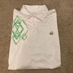 White and Green Masters Polo Shirt